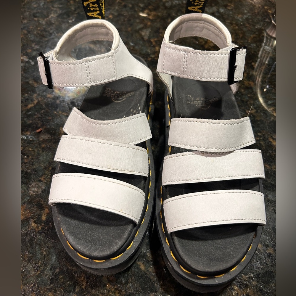 Dr. Martens white Blaire sandals size 5